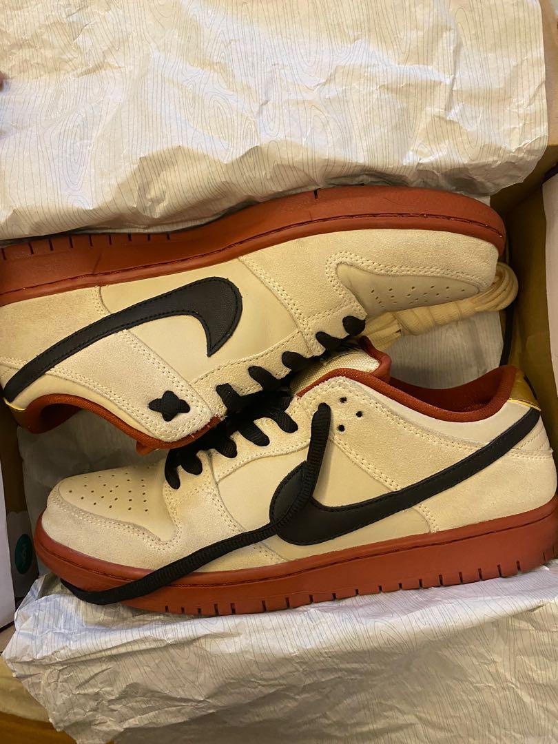 Nike Dunk Low Sb Muslin Hennessy Used Us9 Men S Fashion Footwear Sneakers On Carousell