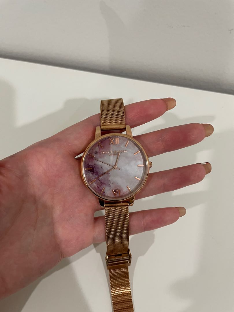 Olivia Burton Watercolor Florals Rose Gold Women Watch Women s