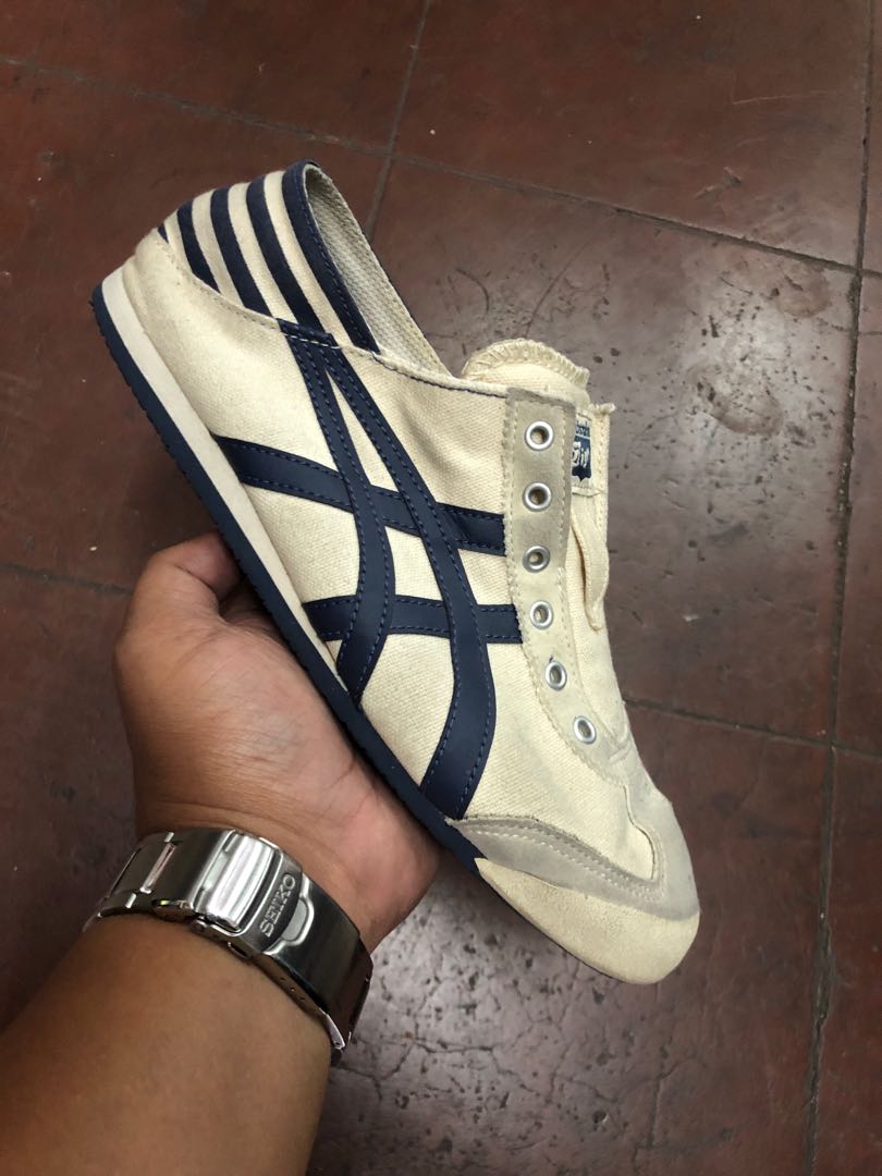 onitsuka cream navy
