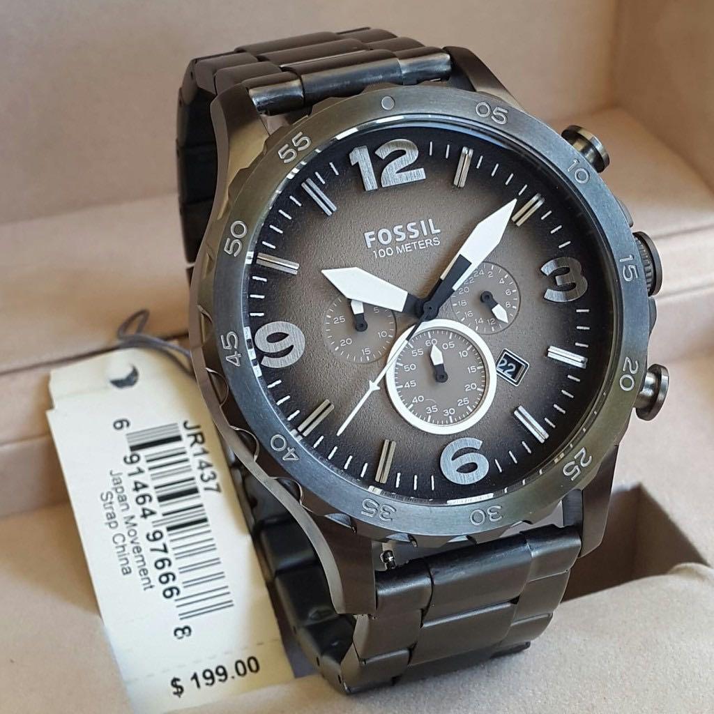 Fossil Watch Men Grey Jr1437, Fesyen 