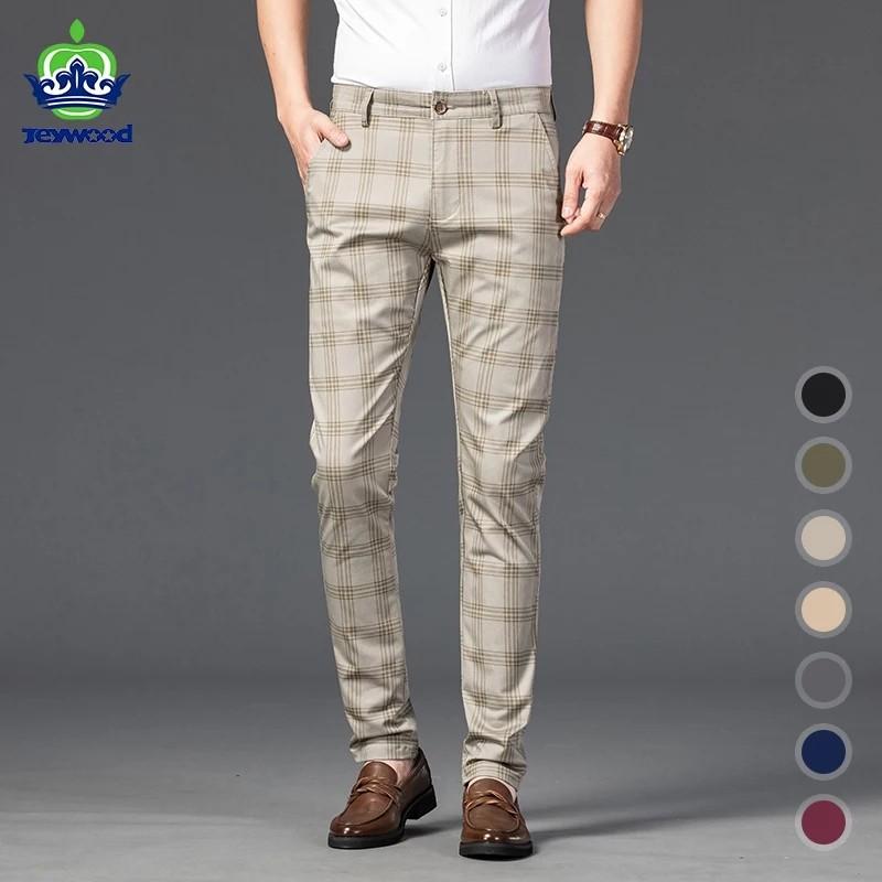 Pants Men Formal Work Business Black 