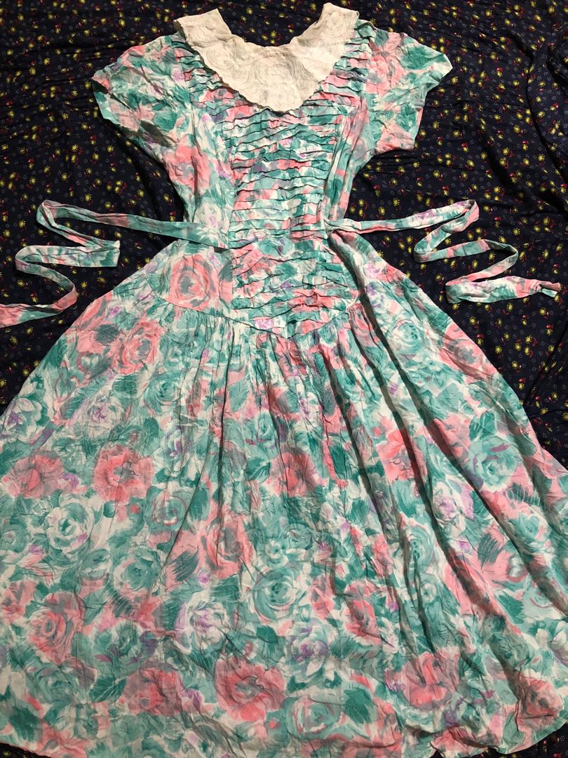 Pastel color vintage dress, Women's Fashion, Dresses & Sets, Dresses on