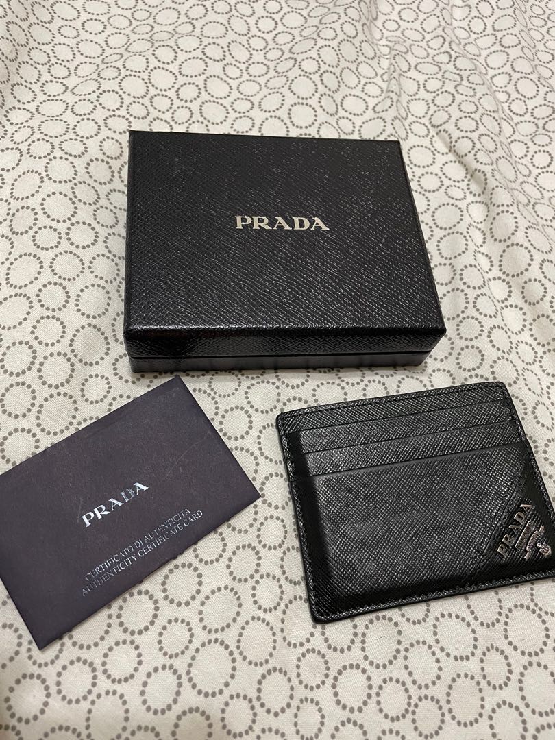 Prada Card Holder, Men's Fashion, Watches & Accessories, Wallets & Card ...