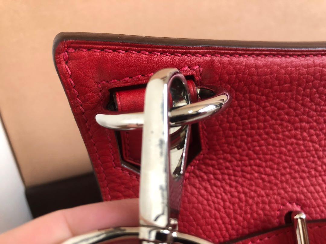 HERMES Jypsiere 34 Rouge Togo Leather Bag, Luxury, Bags & Wallets on  Carousell