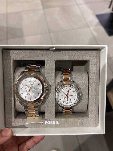 Fossil watch gift set for couple top