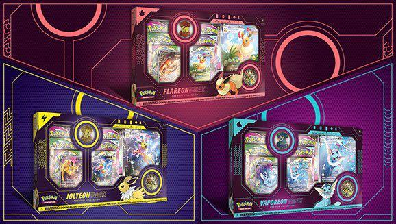  Get All 3 Sets! Pokemon Eevee Evolution: Vaporeon, Jolteon &  Flareon Vmax Premium Collection Booster Box Sets : Toys & Games