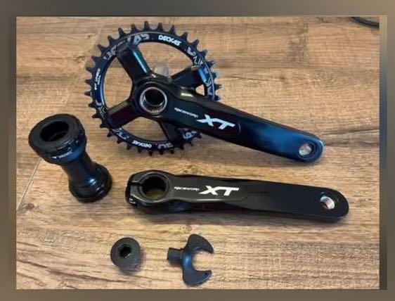 racework XT crankset npbiz22 Sports Equipment Bicycles Parts Parts Accessories on Carousell