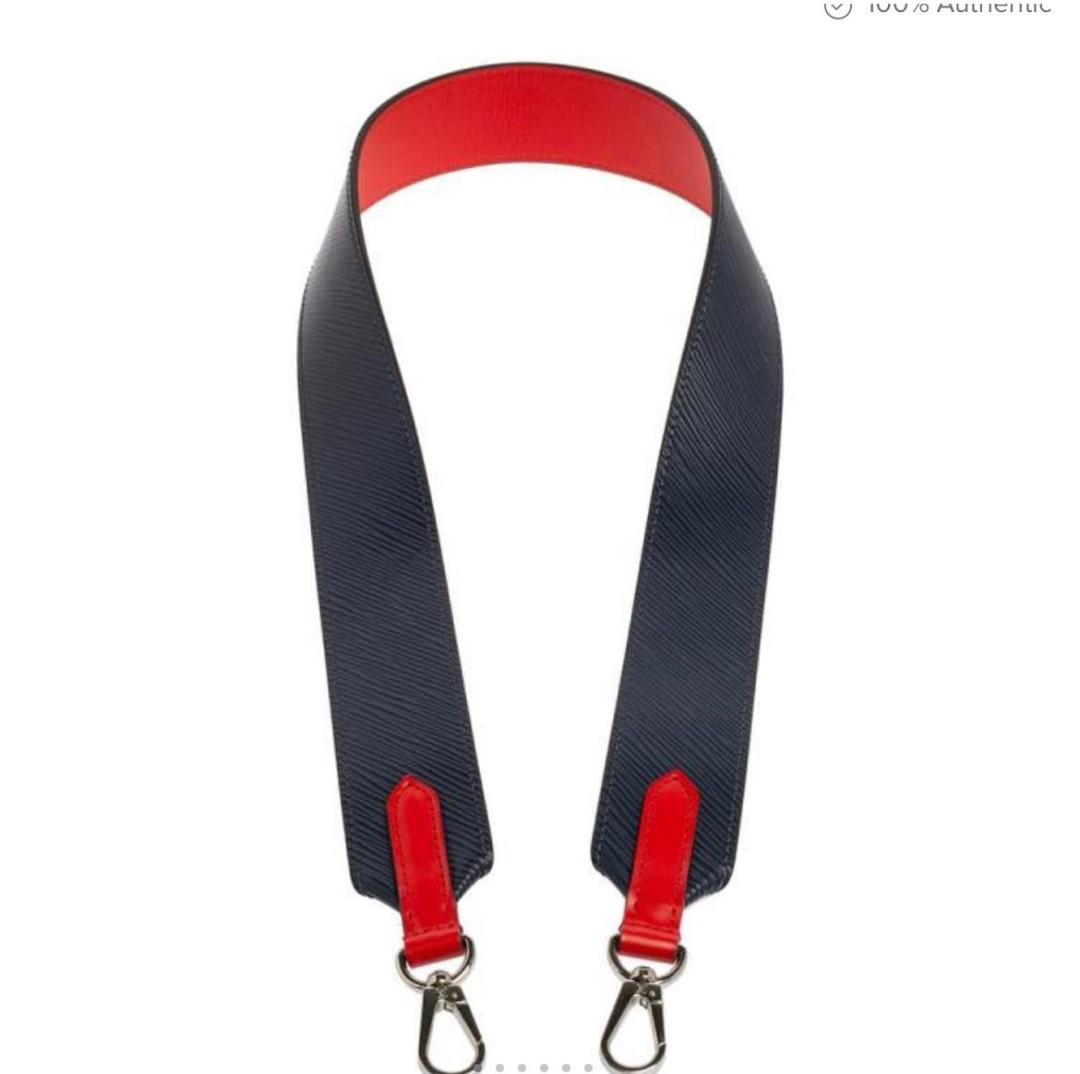 Rare Bicolour BN Louis Vuitton Epi Leather Bag Strap in Navy and red
