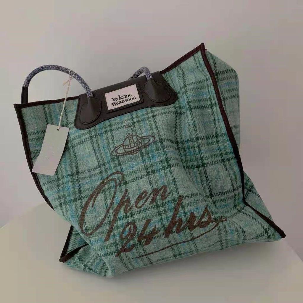 remodel Vivienne Westwood HarrisTweed Large Capacity Tote Bag
