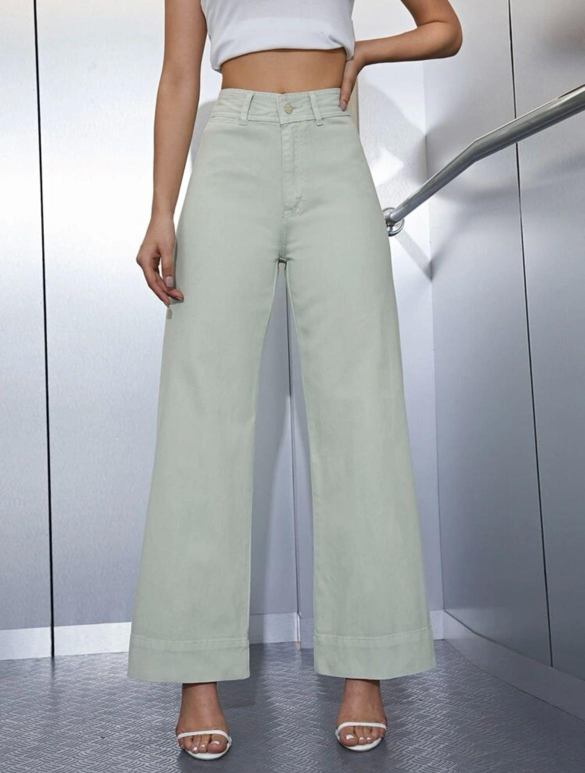 sage green jeans, Women's Fashion, Bottoms, Jeans & Leggings on Carousell