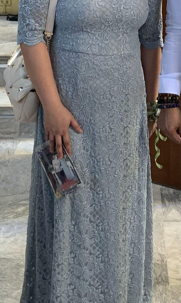 Sage Green Ninang Gown, Women's Fashion, Dresses & Sets, Evening