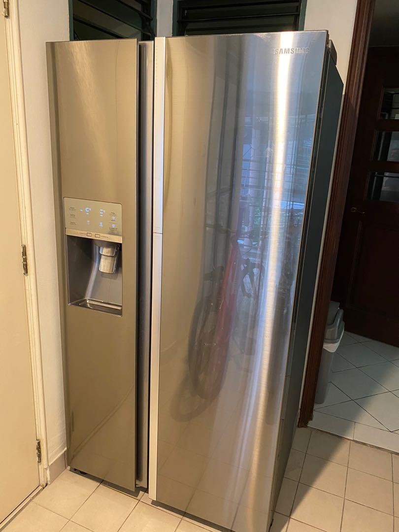 samsung fridge with food showcase