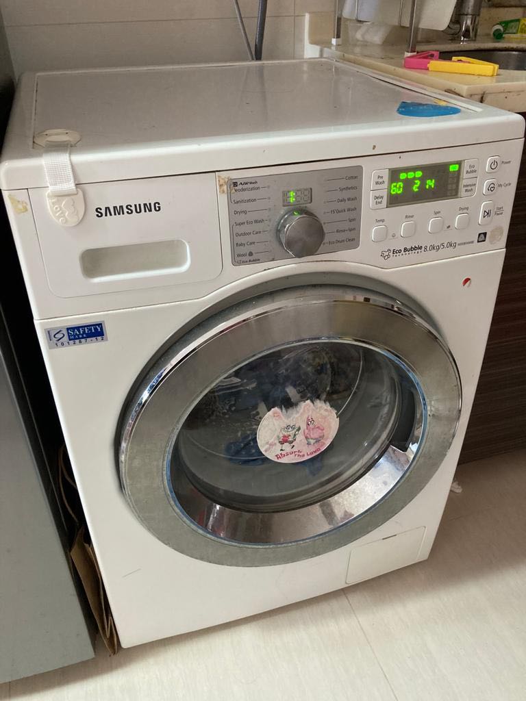 SAMSUNG washing + dryer 2 in 1, TV & Home Appliances, Washing Machines