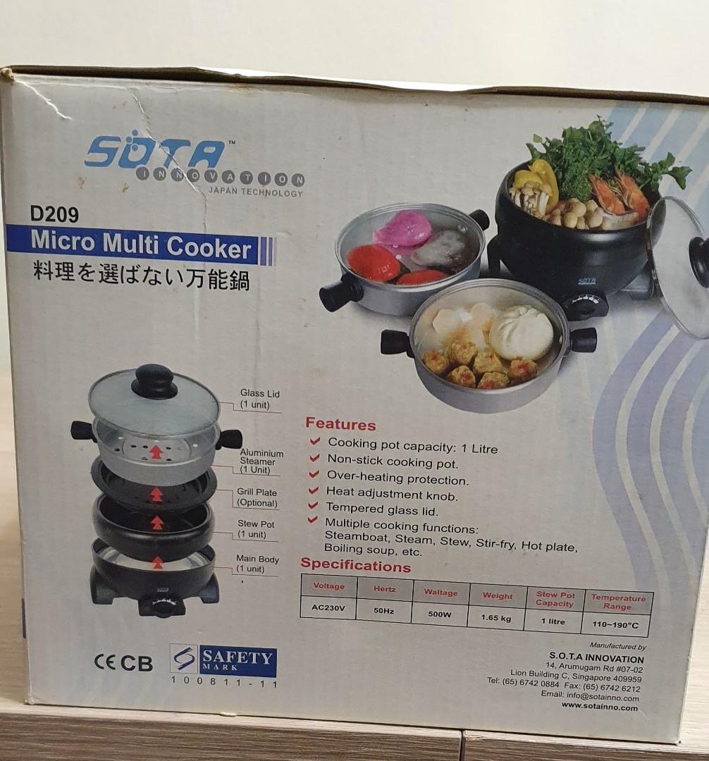 Sota Micro Multi Cooker, TV & Home Appliances, Kitchen Appliances
