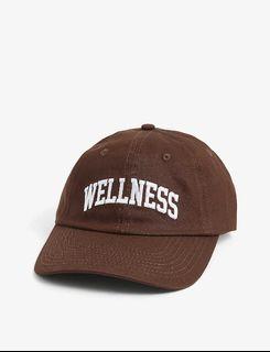 SPORTY & RICH Wellness logo-embroidered cotton baseball cap (CHOCOLATE)