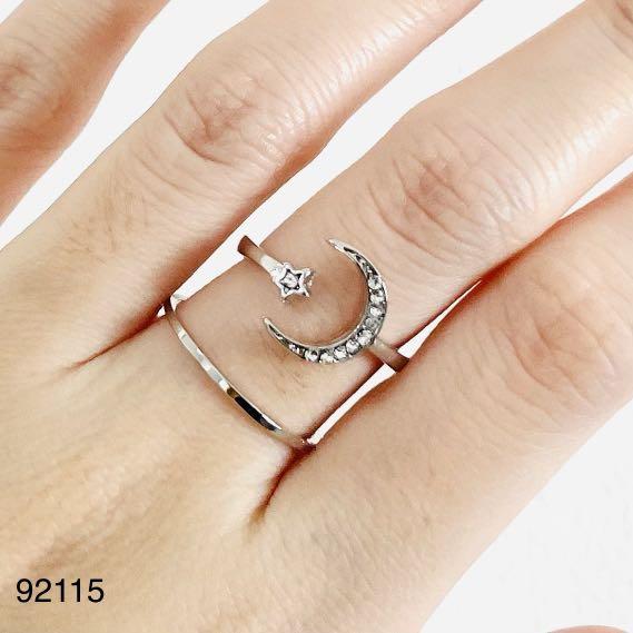 Double ring silver online