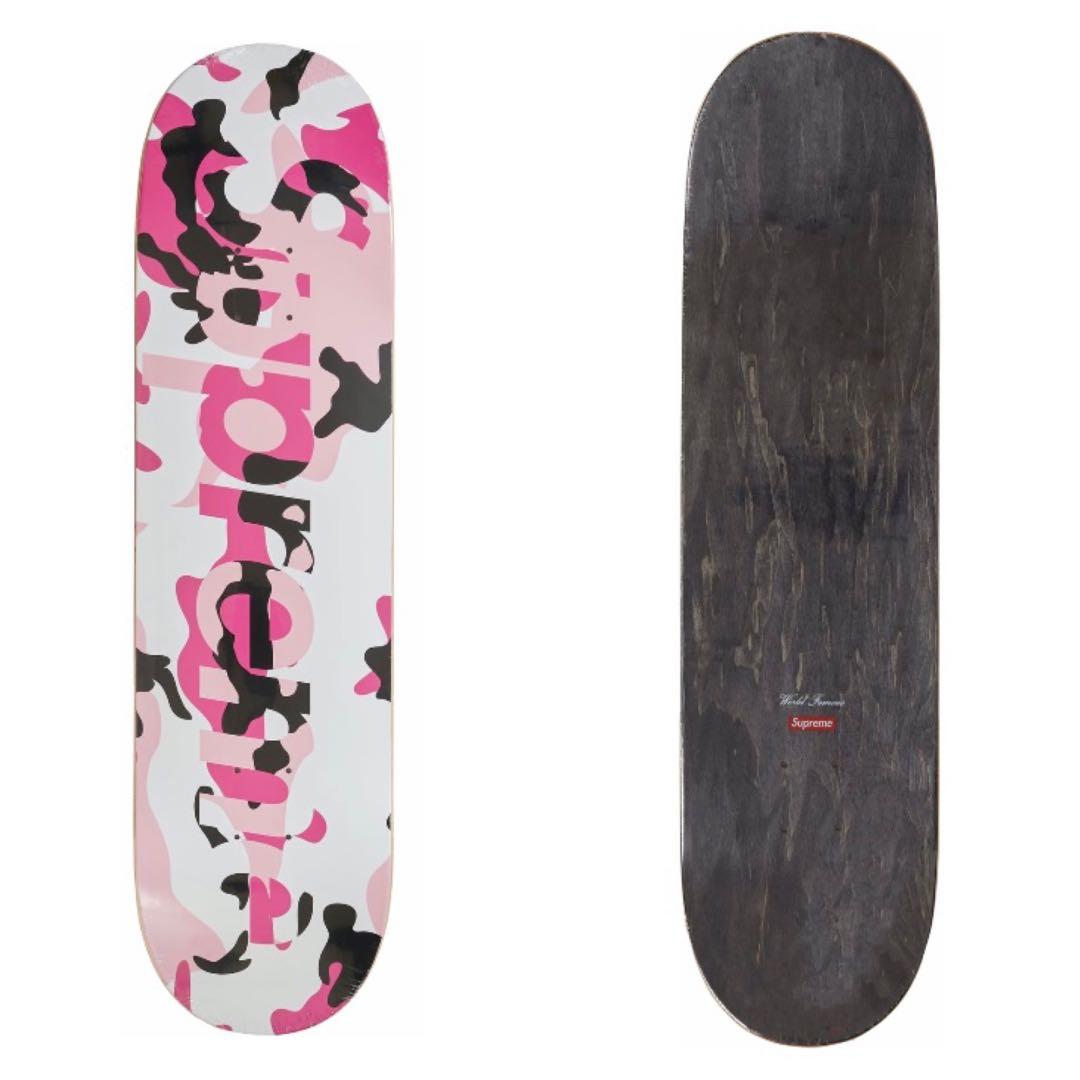 Supreme Camo Logo Skateboard pink - スケートボード