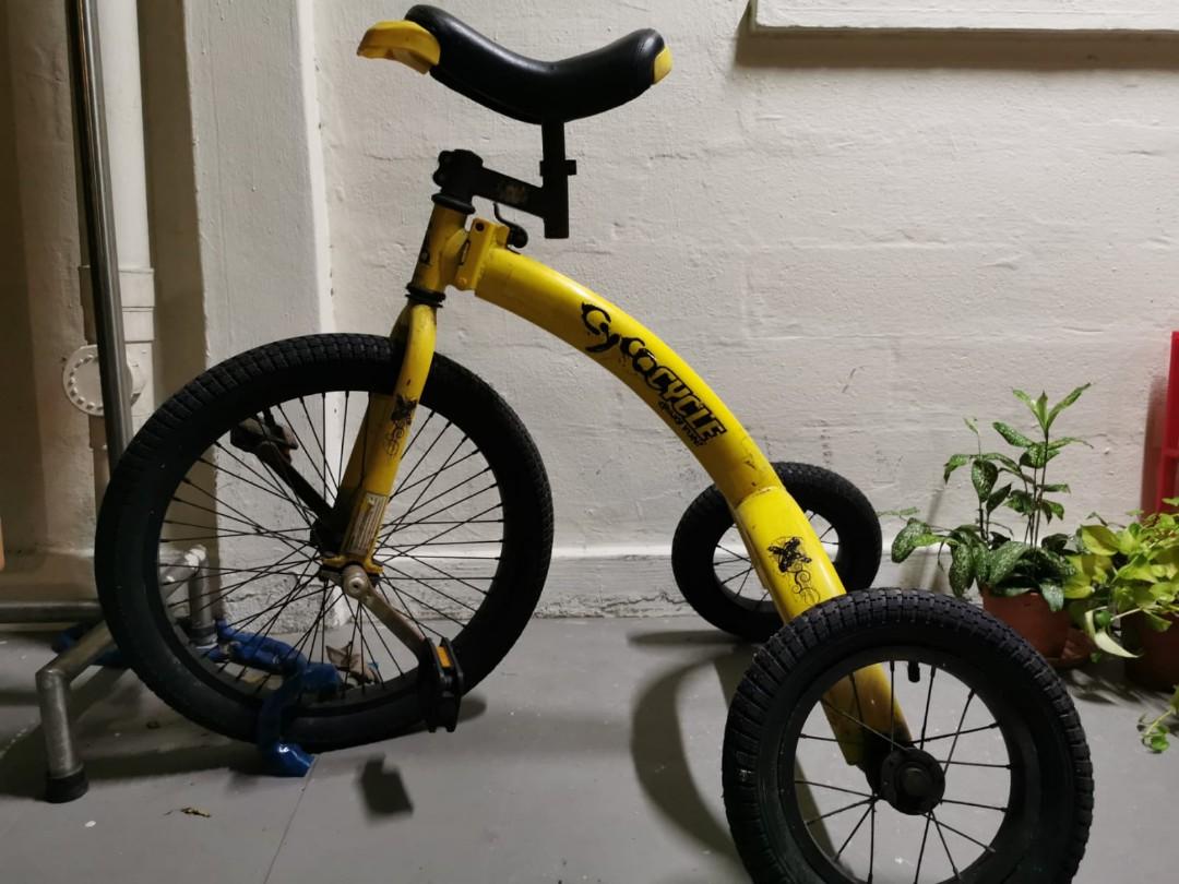 Tricycle store without handlebars