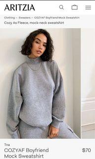 TNA fleece mega mockneck