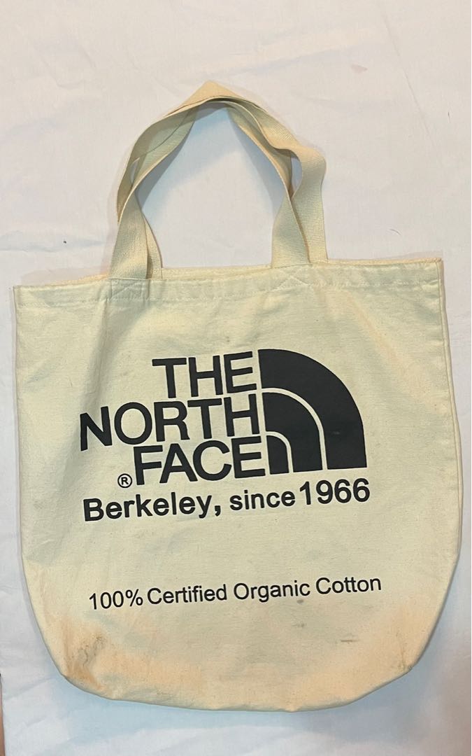 TNF Organic Cotton Logo Print Tote Bag Men s Fashion Bags