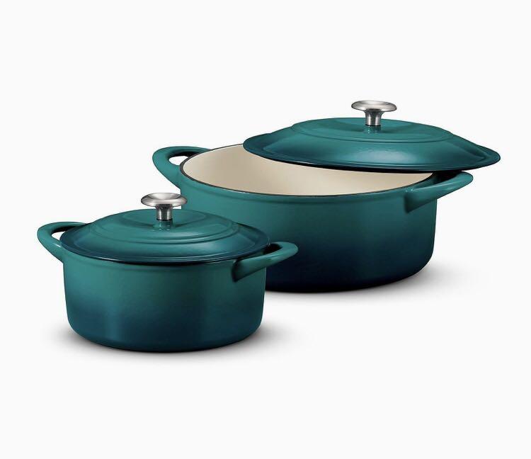 Tramontina Enameled Cast Iron Dutch Oven 2 pack, Furniture & Home
