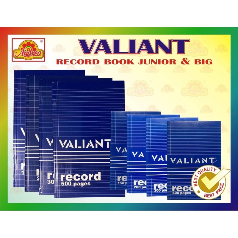 Valiant Record Book Junior & Big Sizes, Hobbies & Toys, Stationary