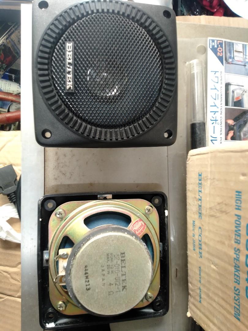 Vintage 1960-70 beltek car speaker (Category: Soundbars, Speakers & Amplifiers) located in Manila. Submitted by herbertantazo (Listing ID 1137606888, Image 2). Description: sampaloc manila brandnew old stock beltek made injapan model s6045 10-20w 4ohms 4 inches.