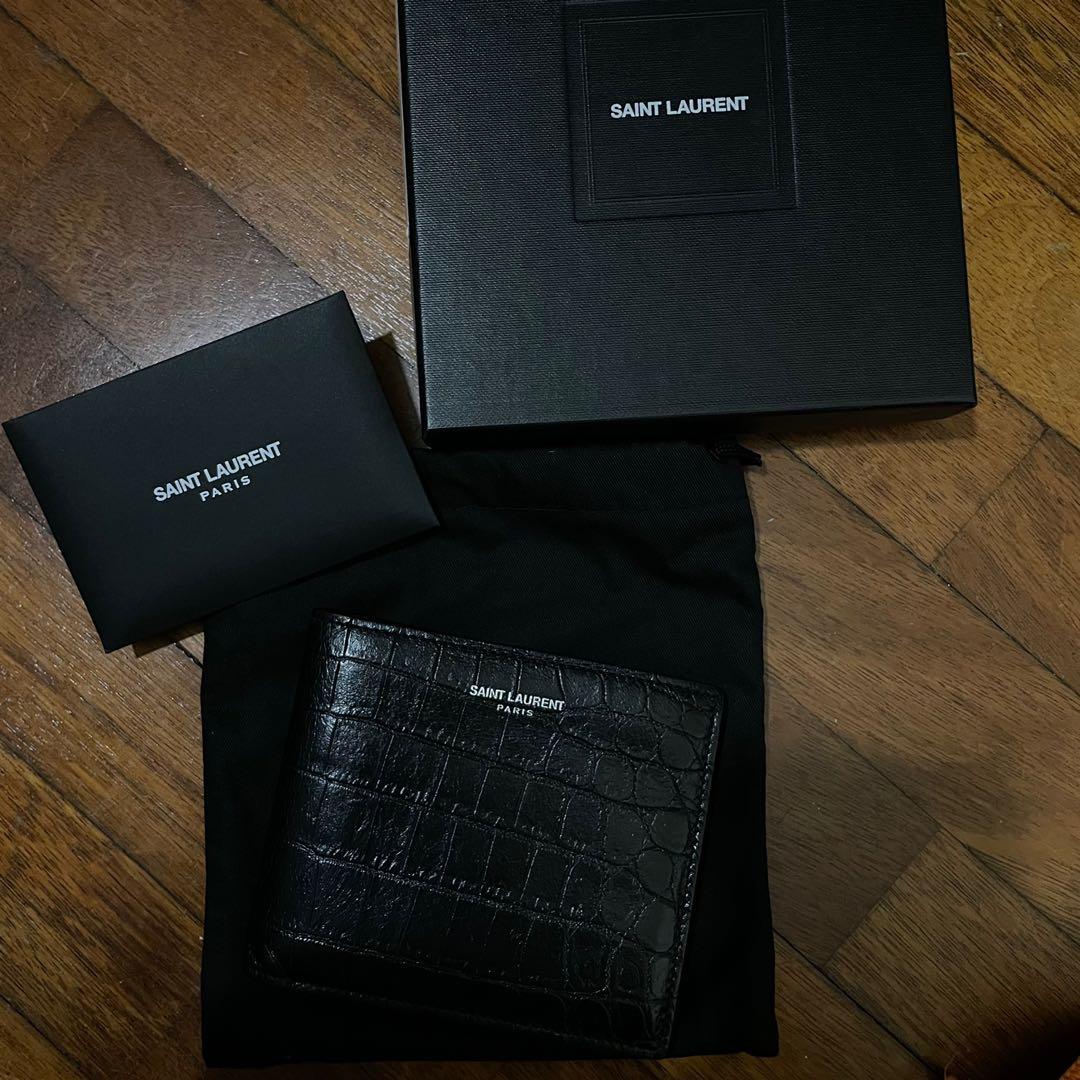 Ysl mens wallet 2025 crocodile