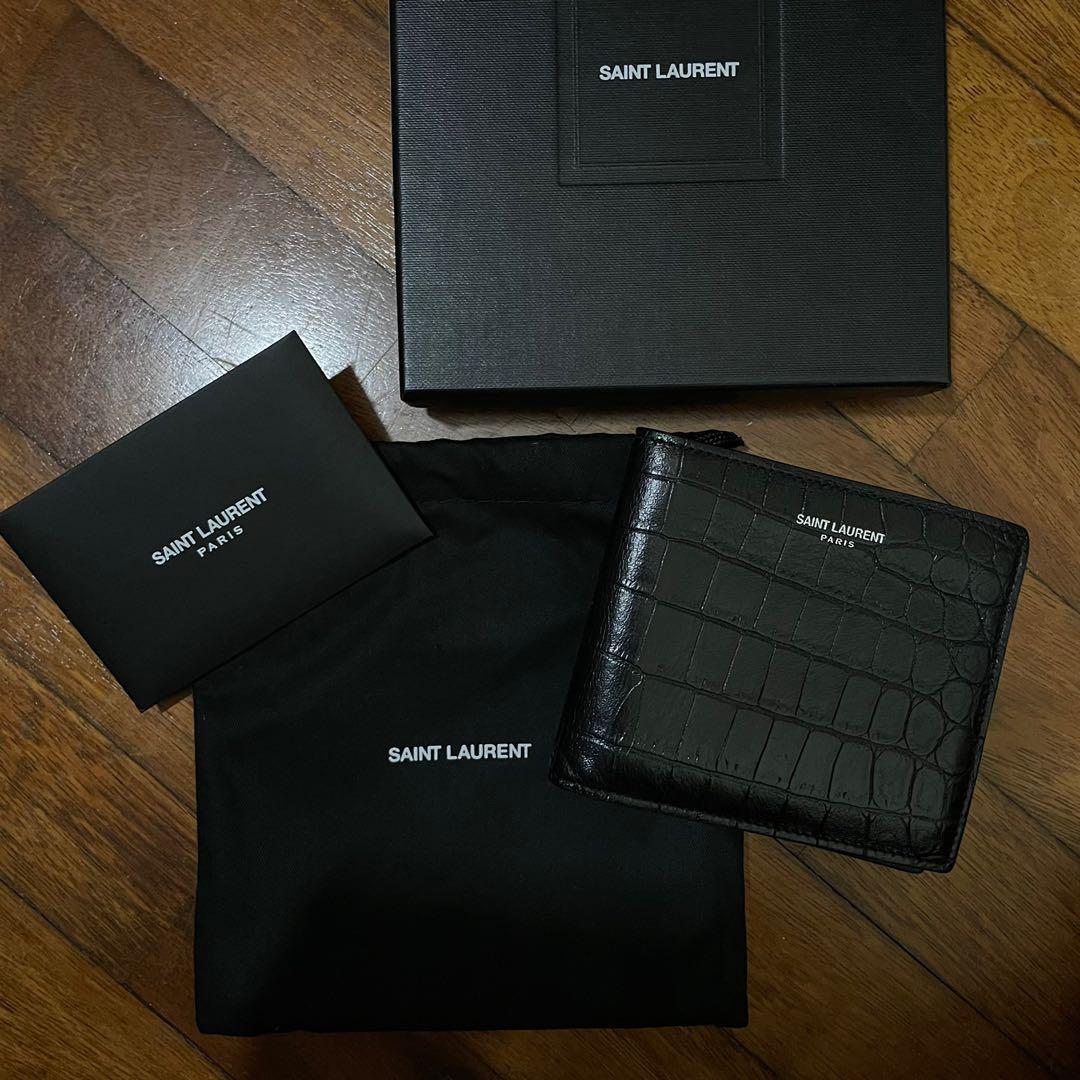 Ysl mens outlet wallet crocodile