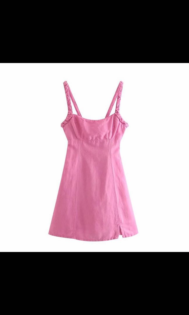 Zara Pink Mini Dress, Women'S Fashion, Dresses & Sets, Dresses On Carousell
