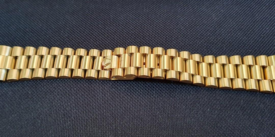 18k Yellow Gold Plated Day Date Datejust President Bracelet fit Rolex