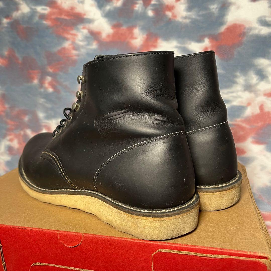90% new Red Wing Shoes 8165 Boots 6” classic round toe boots 黑色
