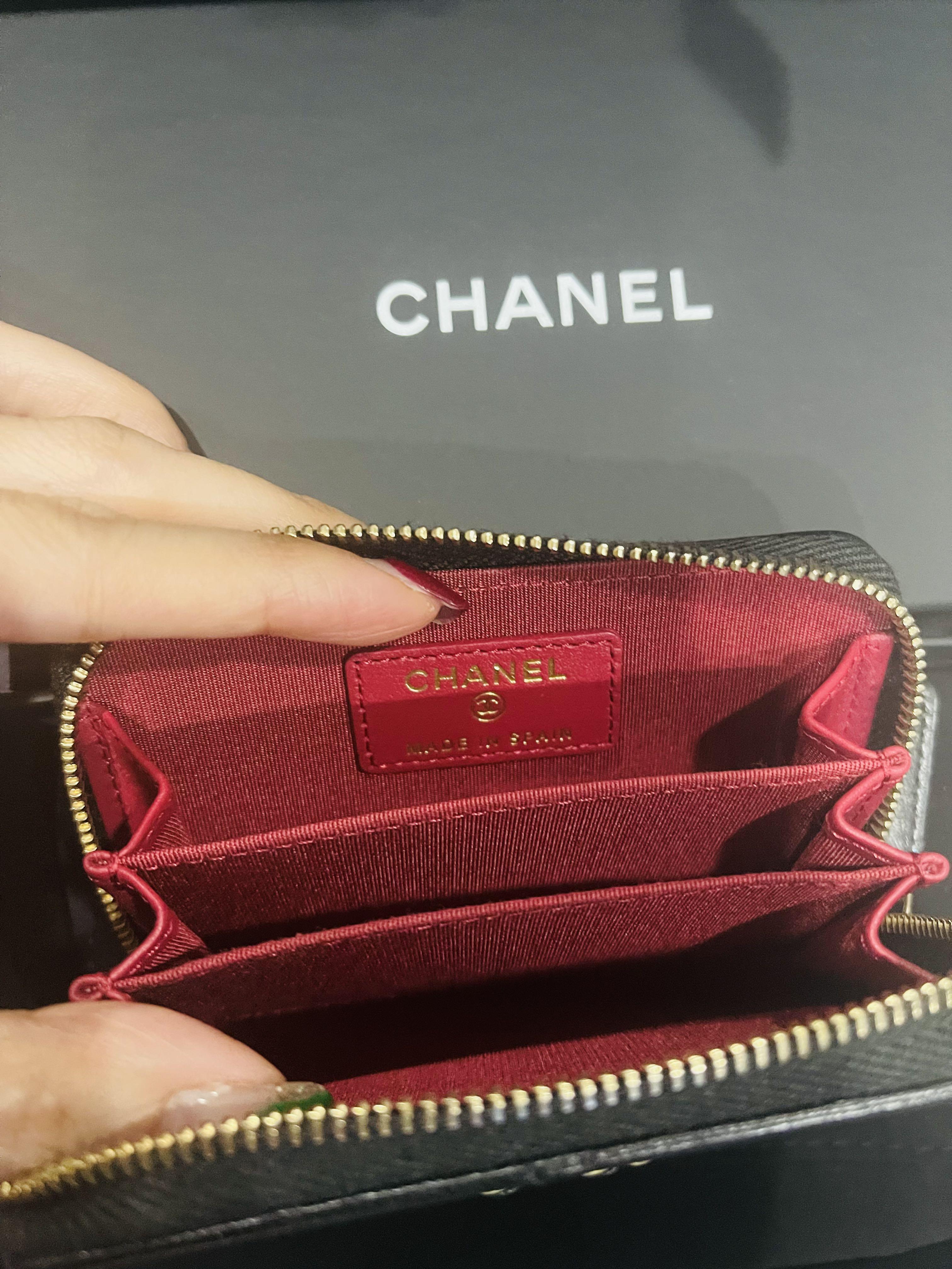 🎀 Authentic Chanel 19 Zip Around Coin Purse/Wallet Goatskin Black