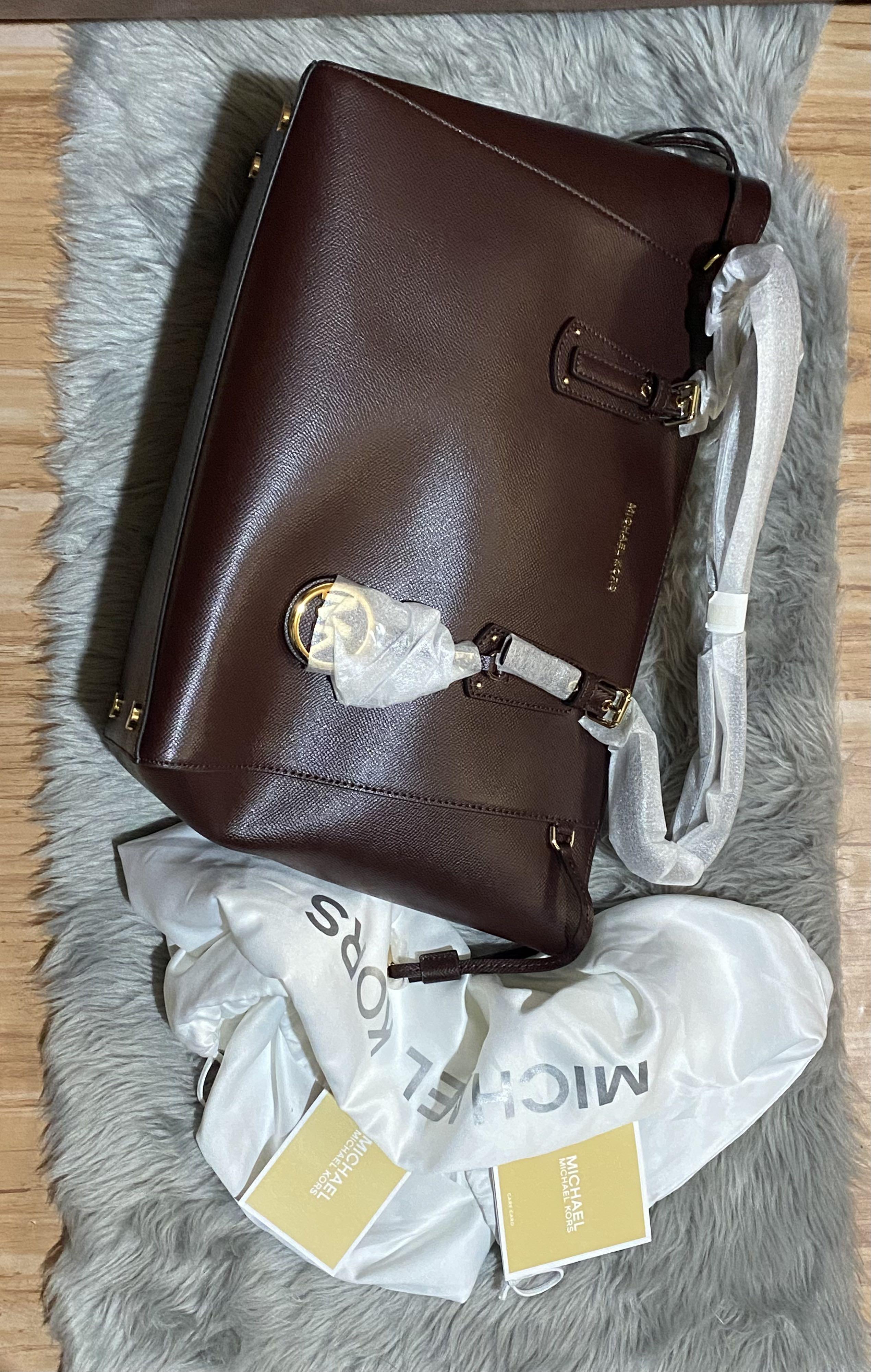 Michael Kors Jet Set Large Saffiano Leather Crossbody Bag- Barolo