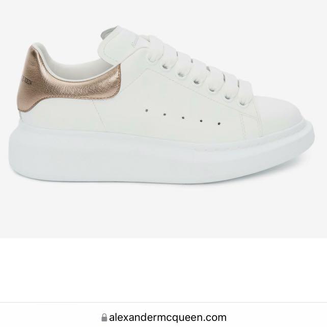 Alexander mcqueen rose gold sneakers outlet