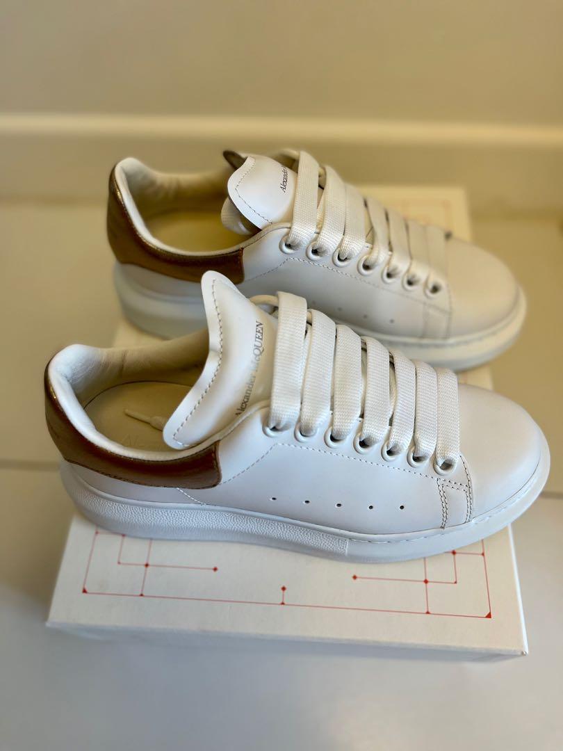 Alexander McQUEEN Oversized Sneaker White Rose Gold Luxury