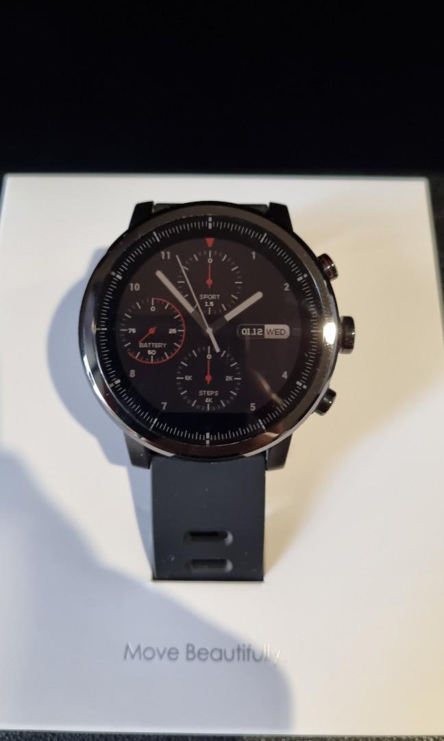 Amazfit stratos sport smartwatch black top