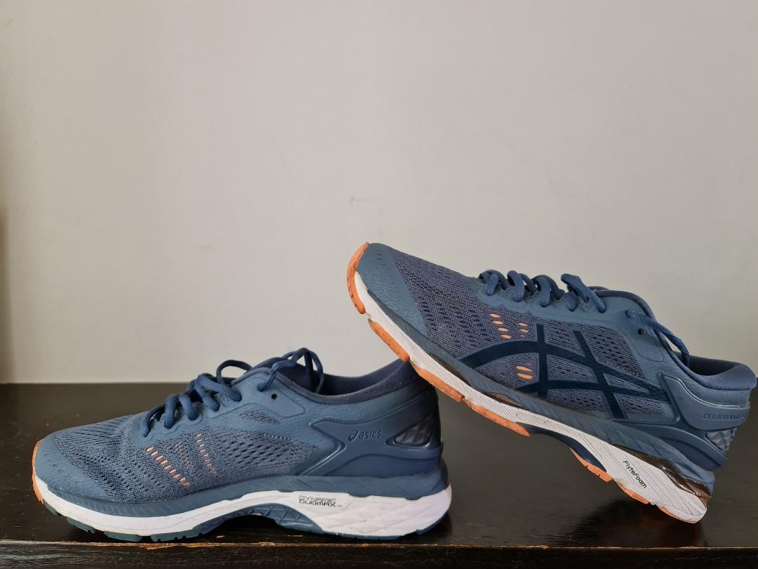 Asics women's gel-kayano 24 shoe - smoke blue/dark blue/cantaloupe online