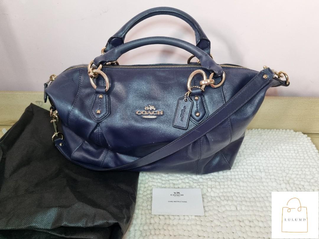 blue coach purses