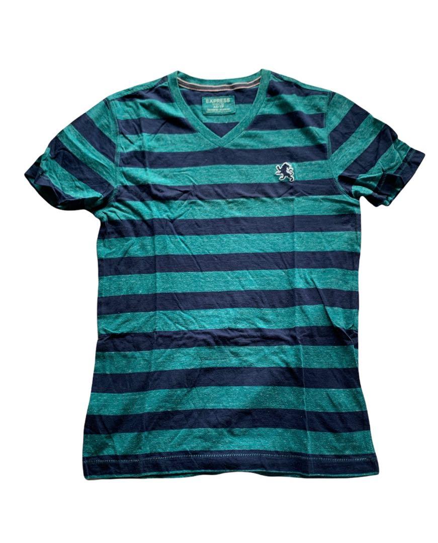 Authentic Express Shirt | Mens Top | Stripes | Extra Small | Used (Category: Tshirts & Polo Shirts ) located in San Juan City. Submitted by happy_v (Listing ID 1137782604, Image 1). Description: Authentic Express Shirt Color: Blue and green (Stripes) Size: Extra Small (Length: 24 inches | Width: 30 inches) Fit shirt Used #authentic #express #original #blue #green #stripes #used #preloved #small #mens #shirt #tshirt #top #fit #fitted.