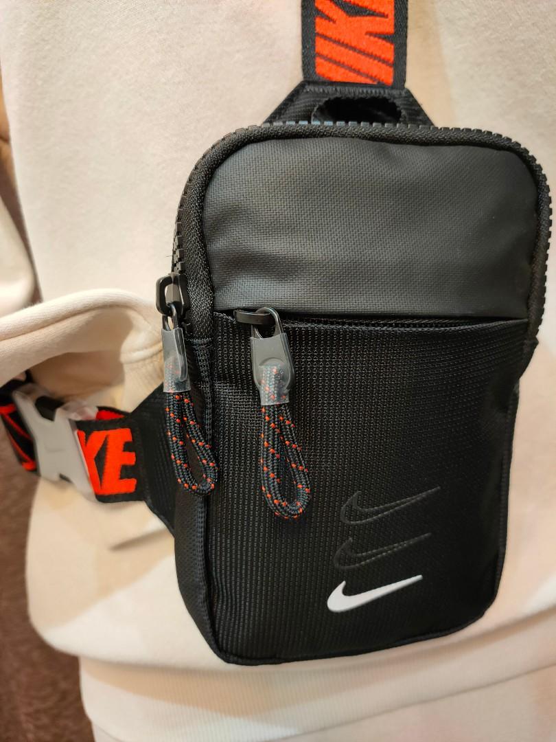 Authentic NIKE Sportswear Essentials Black Orange Hip Pack