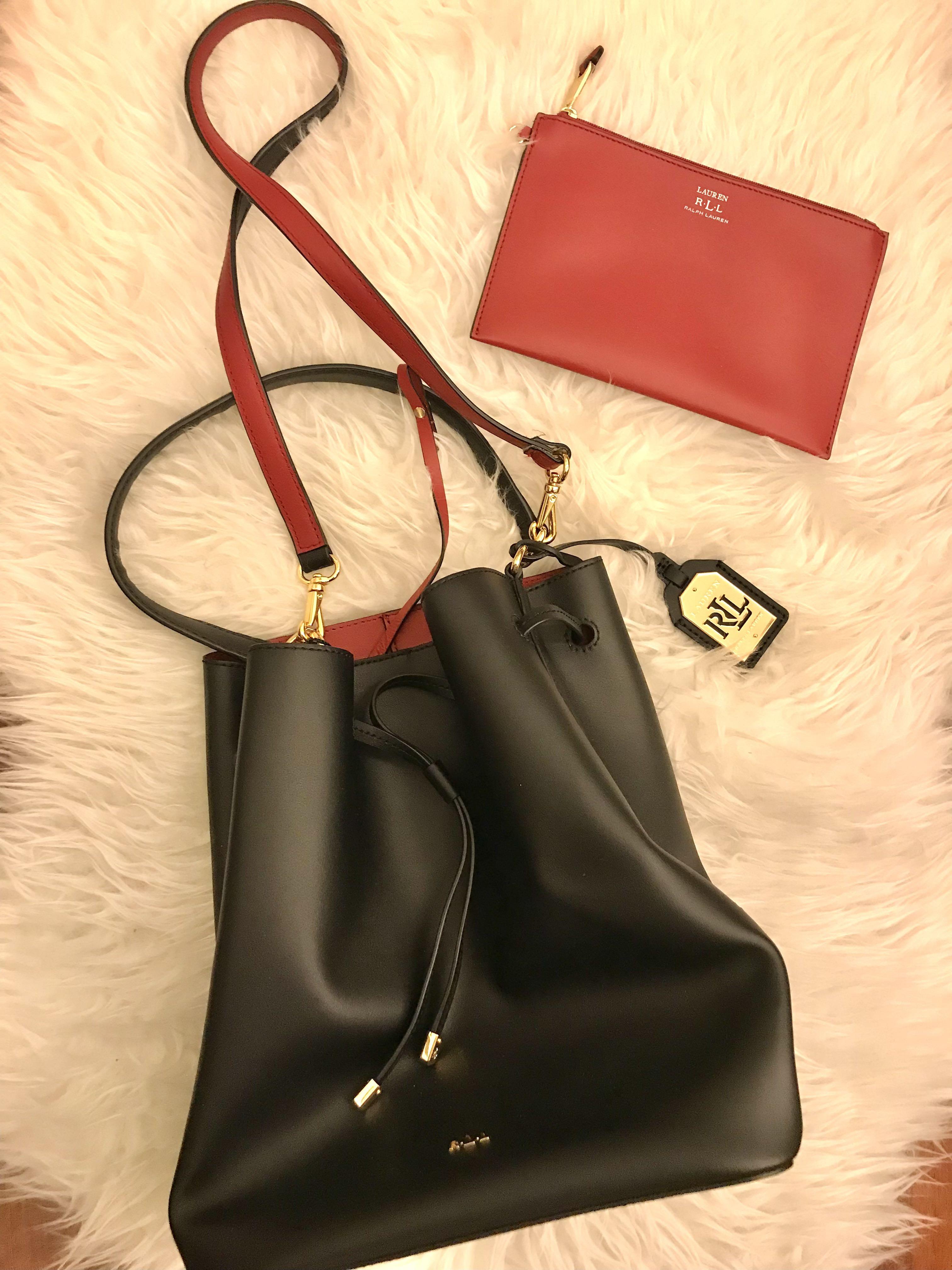 Authentic Ralph Lauren Leather Vintage Black Bucket Bag, Luxury, Bags &  Wallets on Carousell