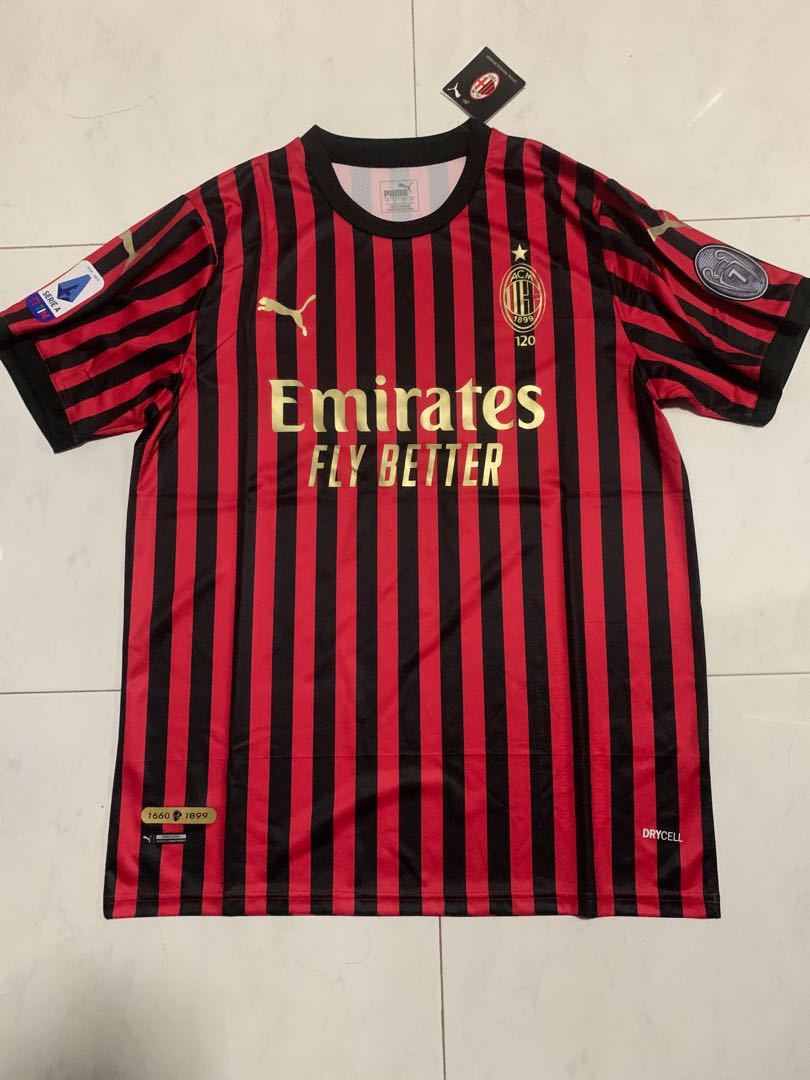 Ac milan shop 120 years shirt