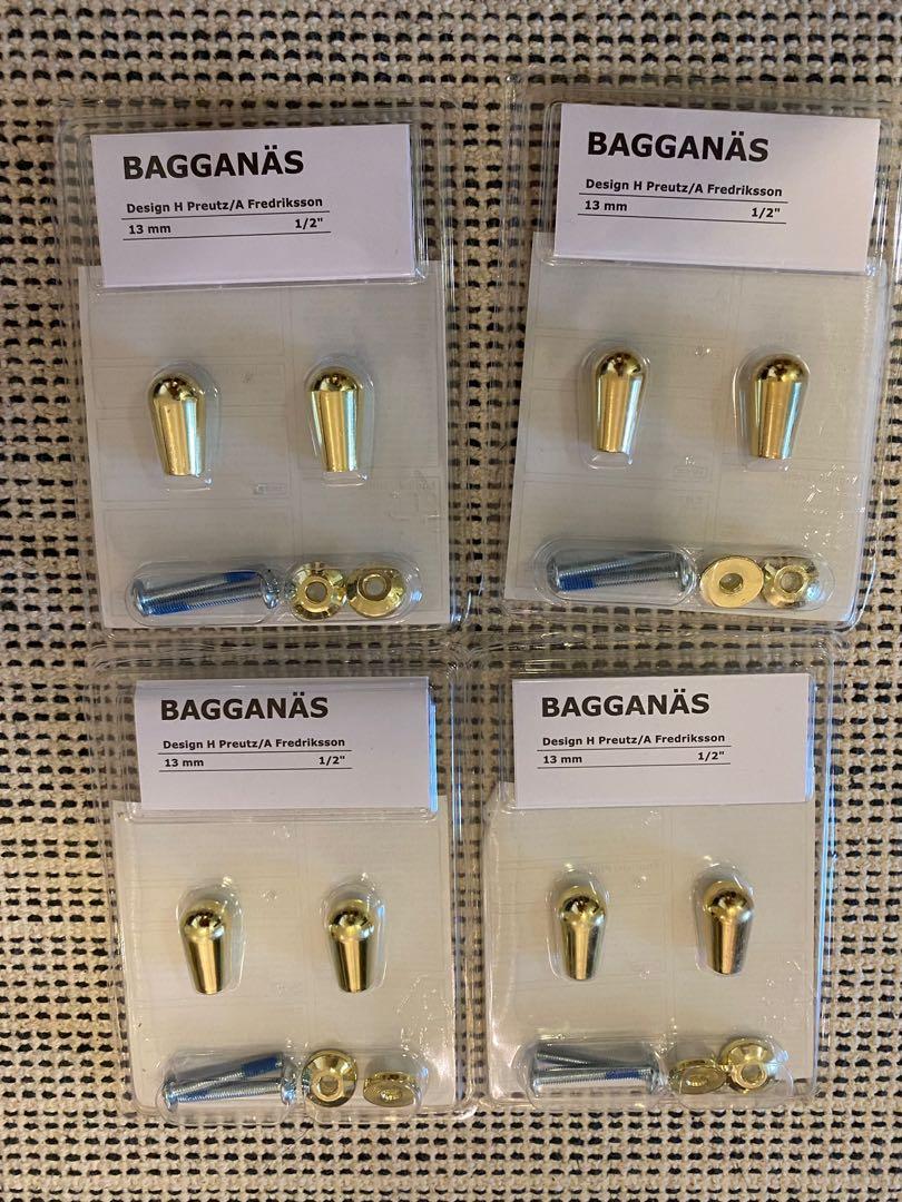BAGGANÄS Knob, brass color, 1/2 - IKEA