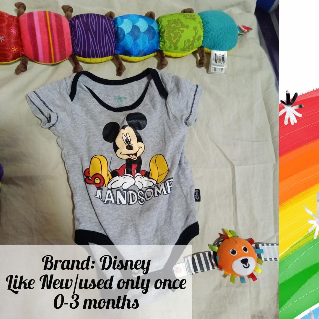 Branded Onesie for baby (Category: Babies & Kids Fashion) located in Quezon City. Submitted by avyness (Listing ID 1137746158, Image 1). Description: brand Disney 0-3 months Like new.