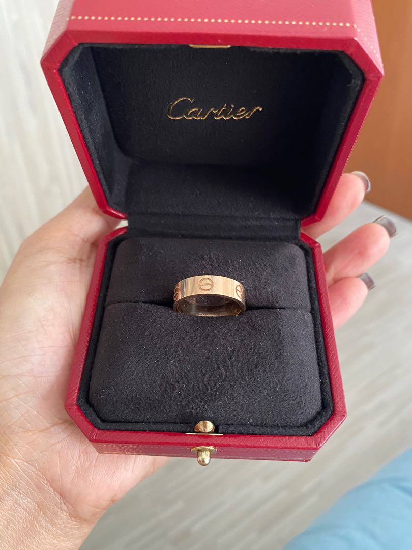 Cartier ring rose gold size 55 full set Women s Fashion Jewelry