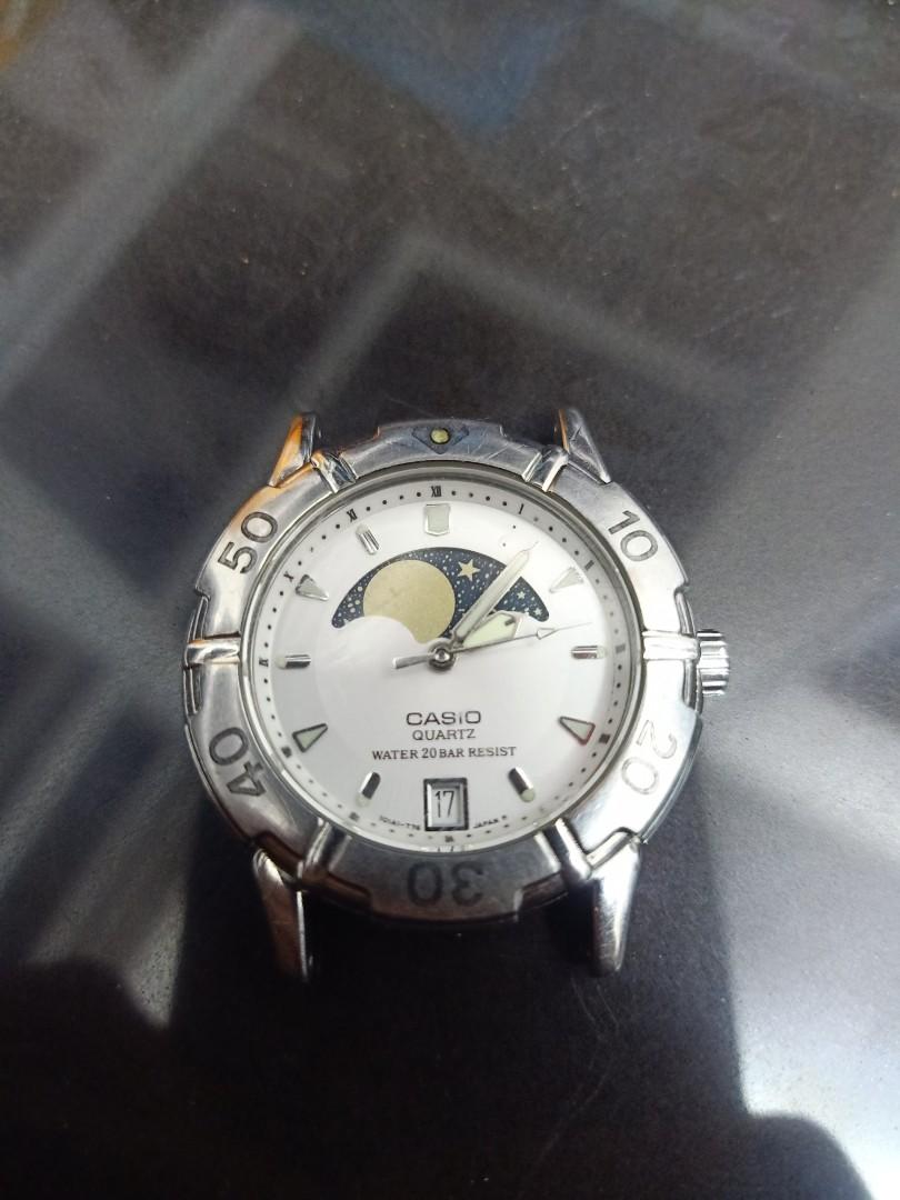 Casio Quartz.. Sun and moon, Luxury, Watches on Carousell