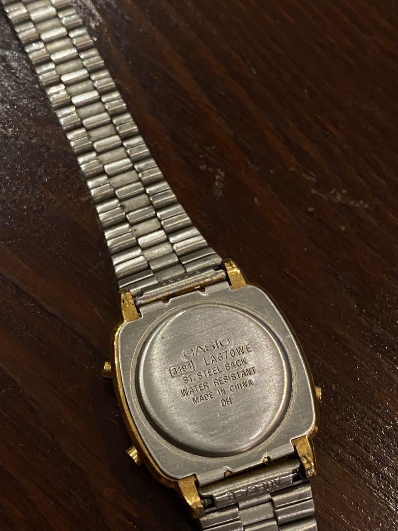 Casio vintage gold digital watch Women s Fashion Watches