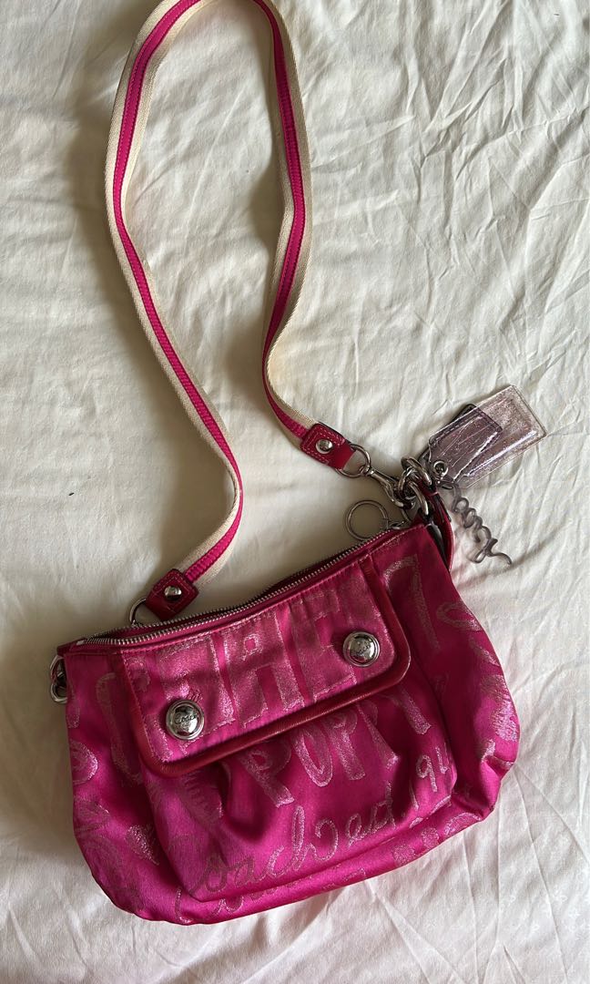 RARE COACH POPPY Tote Handbag PURSE Tartan Plaid ~ Black Pink Purple ~ F  17712 $65.00 - PicClick