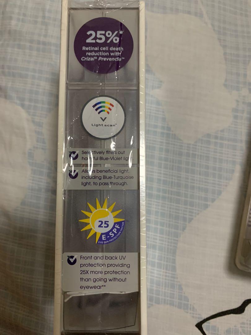 Crizal prevencia Blue light blocking lens protection against harmful